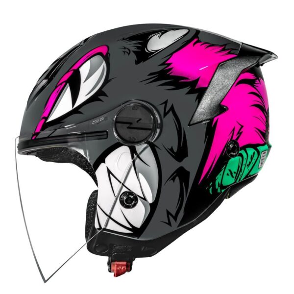 CAPACETE NORISK NEO HYENA ROSA - Imagem 4