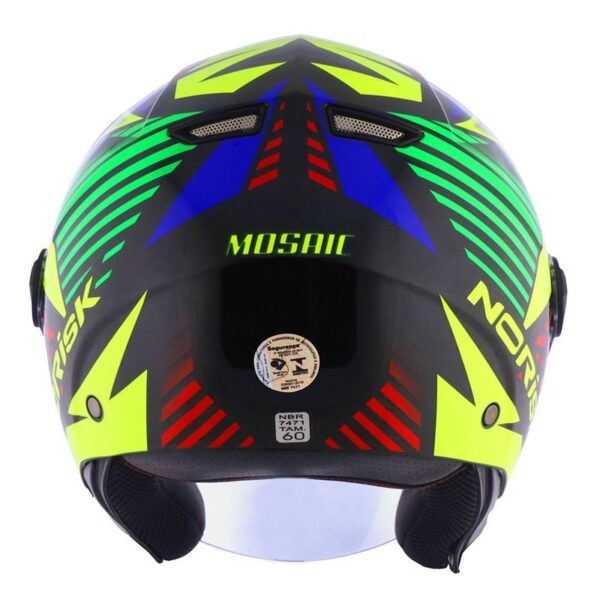 CAPACETE NORISK ORION MOSAIC AMARELO - Imagem 3