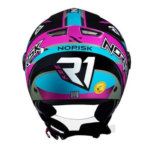 CAPACETE NORISK ORION R1 ROSA - Imagem 3