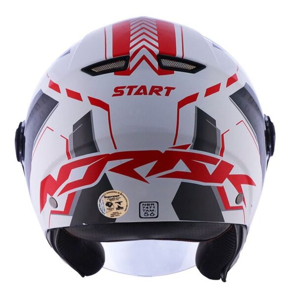 CAPACETE NORISK ORION START BRANCO - Imagem 3