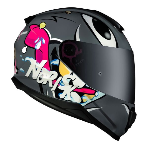 CAPACETE NORISK RAZOR MAD CINZA - Imagem 4
