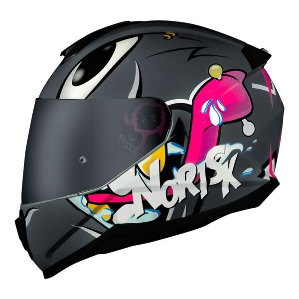 CAPACETE NORISK RAZOR MAD CINZA - Imagem 3