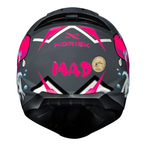 CAPACETE NORISK RAZOR MAD CINZA - Imagem 2