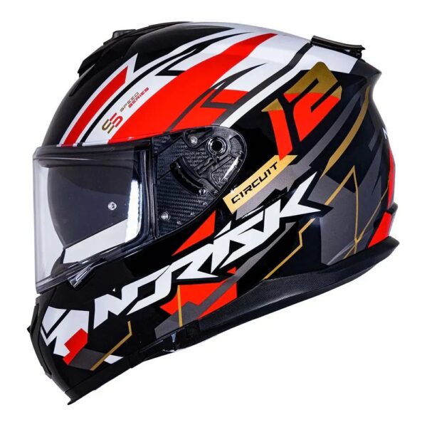 CAPACETE NORISK STRADA CIRCUIT VERMELHO - Imagem 2